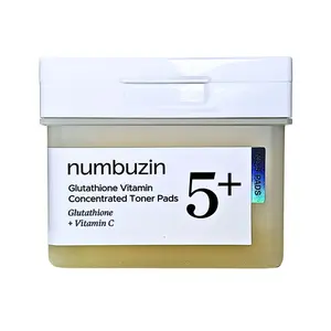 Numbuzin no 5+ Glutathione Vitamin Concentrated Toner Pads with Vitamin C 80ml, 70 pads