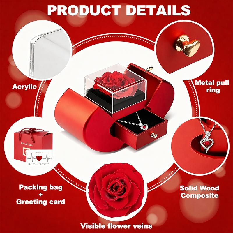 Apple shaped necklace gift box, red heart-shaped necklace, collectible creative gift, cute gift for girlfriend, mother, wife, Mother's Day, Valentine's Day, Christmas, birthday gift