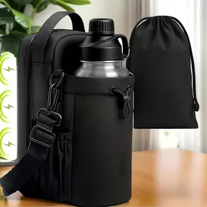 Magnetic Water Bottle Bag Unisex Magnetic Fitness Backpack with Shoulder Strap, Magnetic Water Bottle Holder Drink Protector for Gym Travel Work Sports