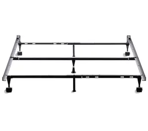 Brookside Adjustable Metal Bed Frame Queen-Twin-Rug Rollers