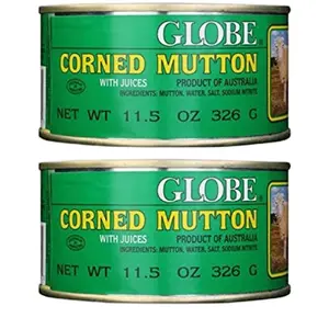 Globe Halal Corned Mutton 11.5 Oz Canned Meat with Juices Premium Quality Product of Australia