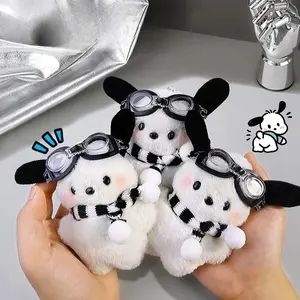 Lovely Pilot Pochacco Charm Keychains  Ornament Car Keyring Backpack Decoration Bag Charm Jewelry