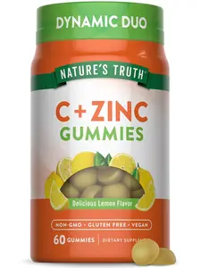 Vitamin C with Zinc | 60 Gummies | Lemon Flavor Vitamin C with Zinc | 60 Gummies | Lemon Flavor
