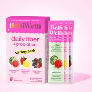 BelliWelli On-The-Go-Packets - 10 count - Variety Pack Dietary Fiber Collagen Health