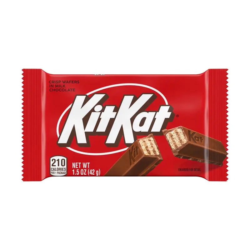 Kit Kat Crisp Wafers in Milk Chocolate Candy Bars, Full Size 1.5 oz Individually Wrapped (Pack of 36)