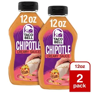 Taco Bell Chipotle Creamy Sauce Pack of 2 - 12 Oz Per Bottle