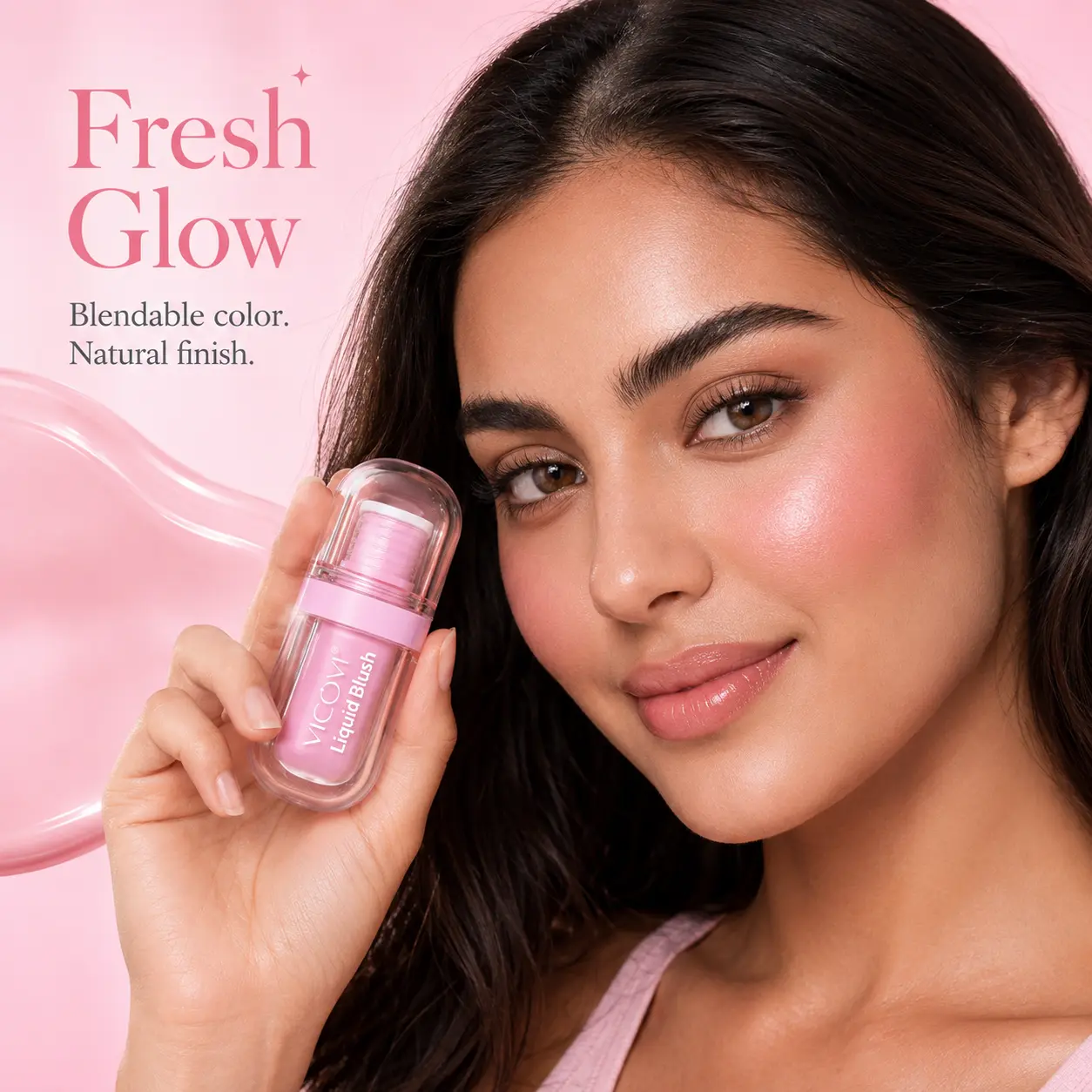 Liquid Blush Y2K Luxury Matte 6 Shades Pink Rose Berry Mauve Coral Set Premium Natural Flush Buildable Long Lasting Lip and Cheek Tint