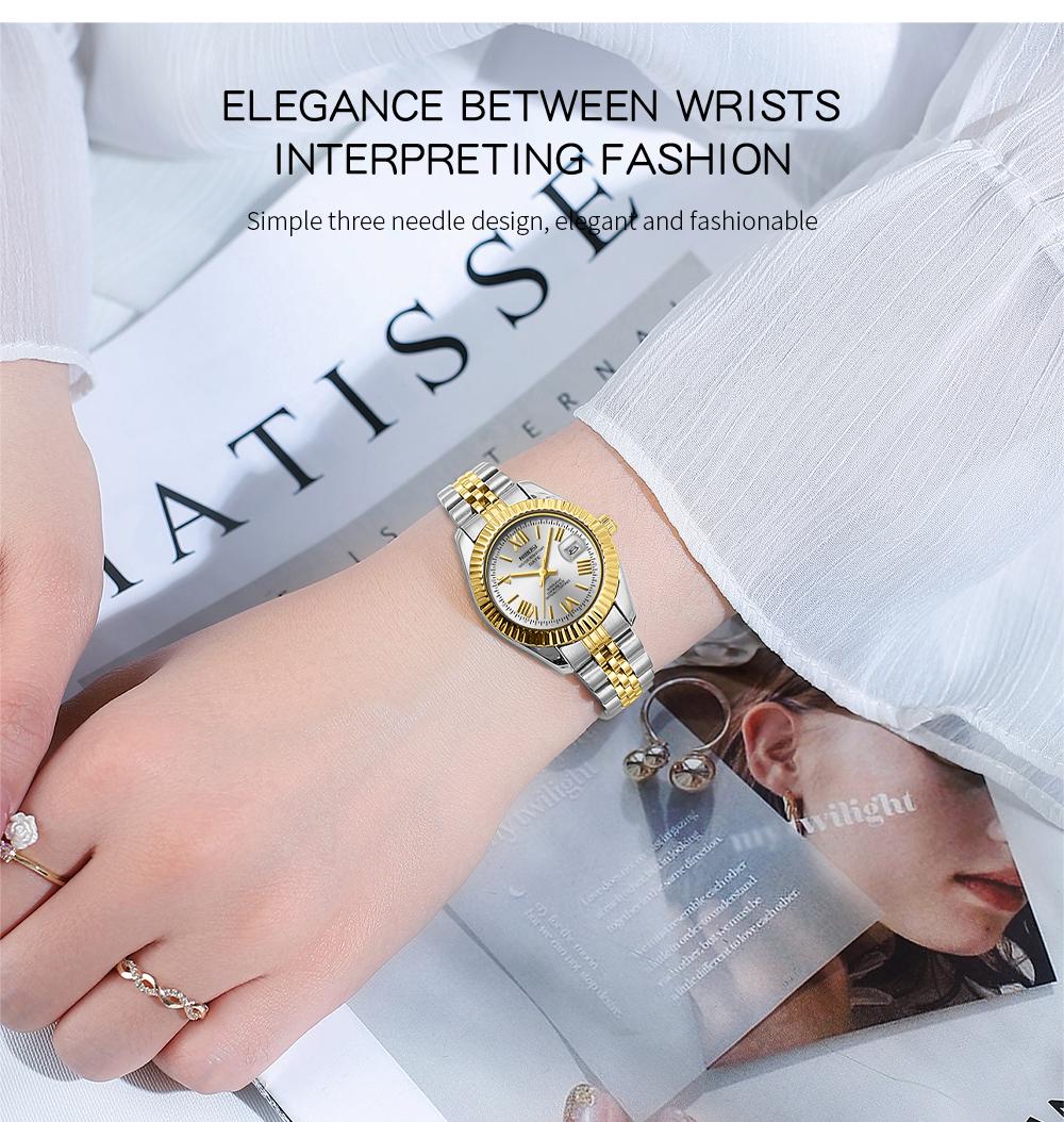 NIBOSI Rose Gold Women's Watches with Date Stainless Steel Luxury Ladies Watches with Small Writs Watches for Women Waterproof Elegant Dress Quartz Analog Women's Wrist Watches Reloj de Mujer