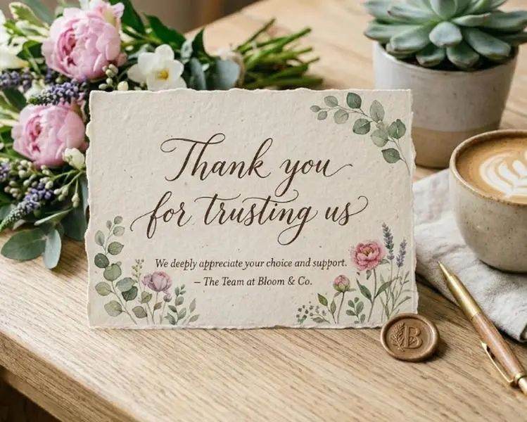Thanks card Thanks card