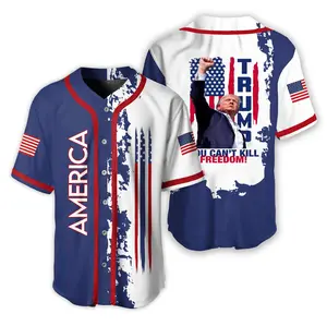 Freedom for USA Trump Shooting 2024 Baseball Jersey, Trump Republican Fight Jersey, Trump Shooting, Pennsylvania Rally Shirt, Hot Summer Jersey