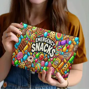 Emergency Snack Letter Print Storage Bag, Makeup Bag, Makeup Pouch, Perfect Gift for Mom Teacher Friend Nurse, Travel Souvenir Birthday Present