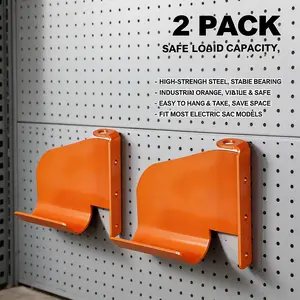 2-Piece (Orange) Garage Chainsaw Mount - Heavy Duty Chainsaw Mount, Suitable for Garage Organizing, Storage Sheds, Tool Storage, with 6 Screws