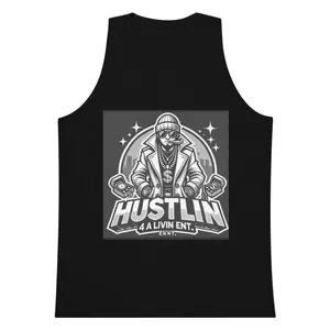 Men's Premium Tank Top Athletic Cotton Sleeveless Soft Relaxed Fit for Men's Socks Fabric Menswear Smooth Viscose Workout Black