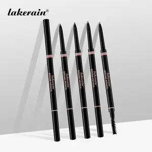Long Lasting Eyebrow Pencil with Brush, 3 Counts Smooth Thin Brow Pencil, Precisely Outline The Eyebrow Shape, Suitable for Beginners, Makeup, Eyebrow Products