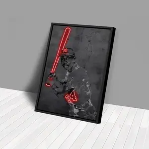 [ SPORT POSTER- UNFRAMED POSTER] Hank Aaron Poster Milwaukee , Atlanta Braves Hand Made Poster Print Kids Wall Art Man Cave Gift Home Decor