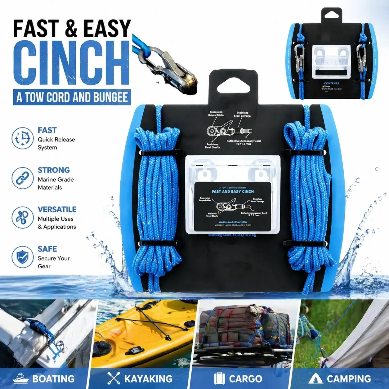 6pcs Heavy-Duty Metal Cord Tensioners with Roller Tension Tool – Adjustable Strap System for Tarps, Ground Stakes, Boating Equipment, Camping Tents, Outdoor Gear, Hiking & Adventure Activities