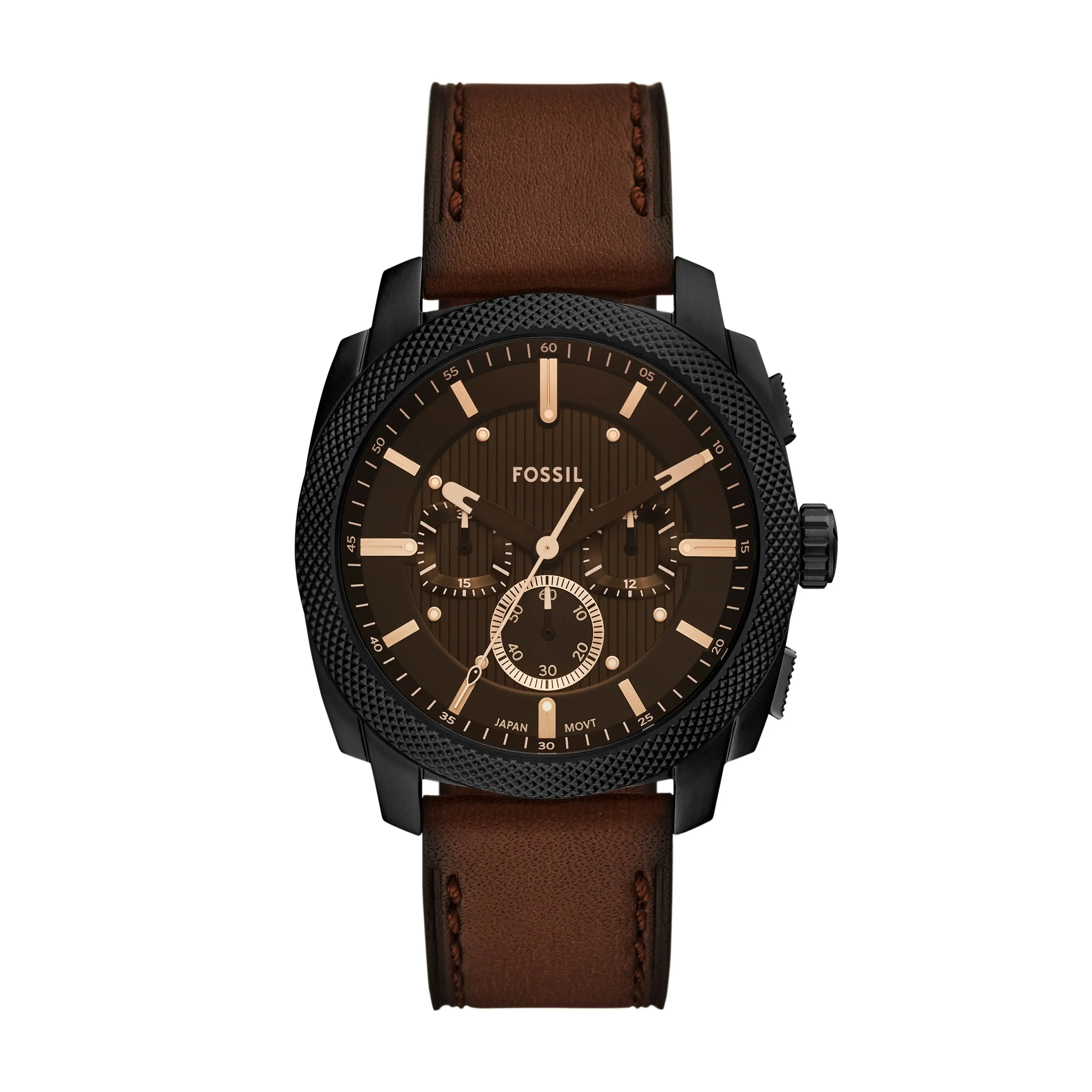 Fossil Men's Machine 44mm Chronograph, Black Stainless Steel Watch