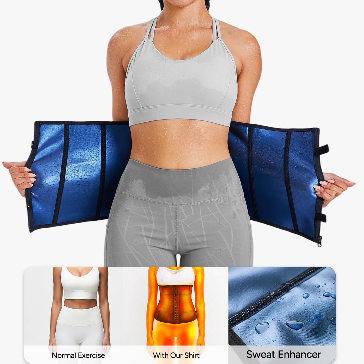 【LIVE】Nebility Women's Sauna Suit Waist Trainer for Workout Promote Sweating Waist Support Sweat Absorption