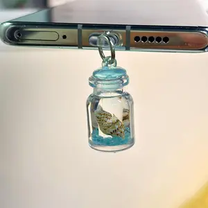 Cute Bottle with Shells Design Phone Dust Plug, 1 Count Anti Dust Plug for iPhone Type-C Interface, Phone Accessories for Women & Girls, Cell Phone Charm