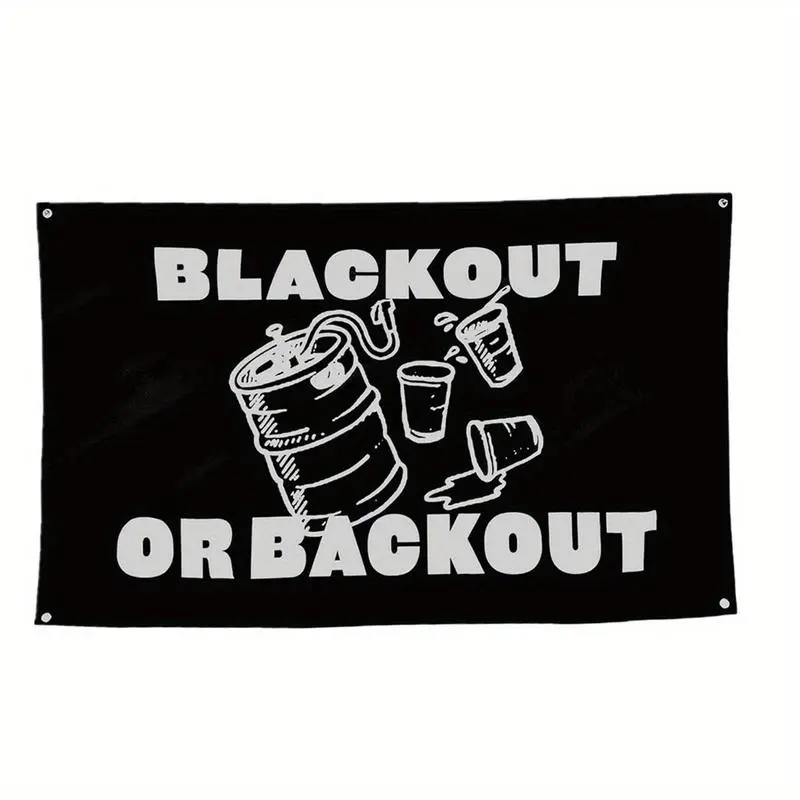 Mean Girls Themed Blackout Artwork Print Tapestry with Brass-Colored Accents, 3x5 ft (90x150cm) 1 Count, Multicolor Home Decor Supply with Grommet Holes, Decoration for Room, School, Ideal Gift for Enthusiasts