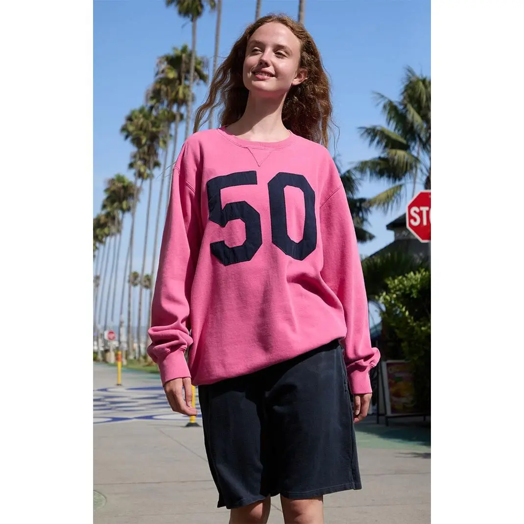 John Galt Women's Pink Erica 50 Crew Neck Sweatshirt