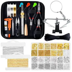 Jewelry Making Supplies Kit for Adults, Jewelry Making Tools with Earring Hooks, Findings, Wires, Chains and Helping Hands for Crafts Making and Repair - Home Improvement.