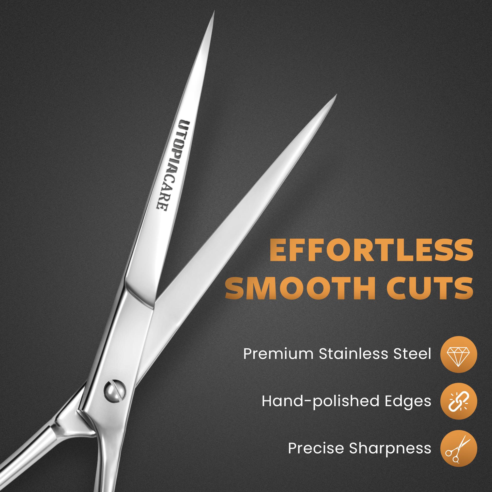 Utopia Care 6.5” Professional Hair Cutting Scissors – Premium Stainless Steel Salon Shears with Razor Sharp Blades for Men, Women & Kids Utopia Care 6.5” Professional Hair Cutting Scissors – Premium Stainless Steel Salon Shears with Razor Sharp Blades for Men, Women & Kids