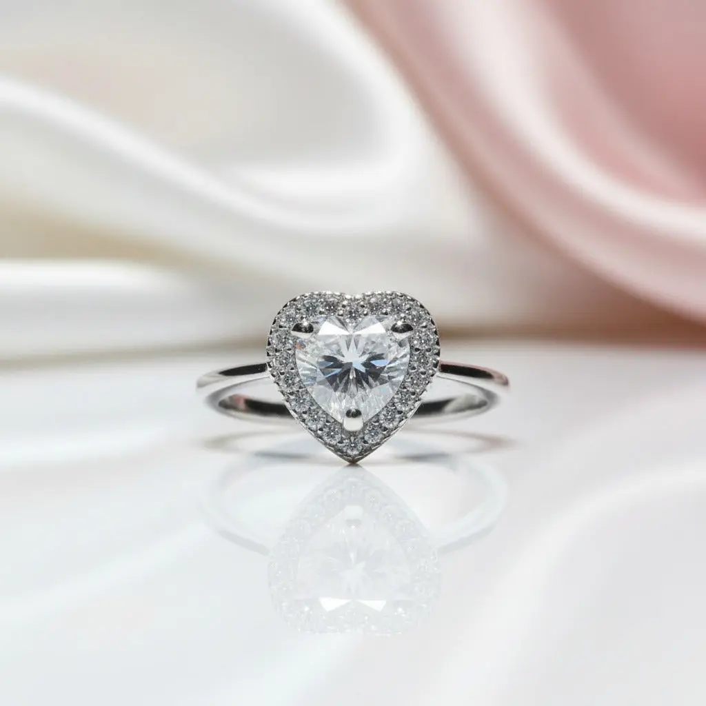 2 Carat Heart Cut Diamond Option Forever Love Engagement Ring