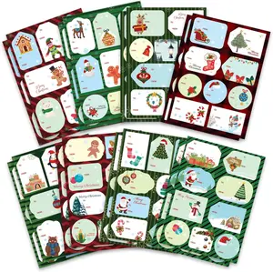 138PCS Christmas Tags Sticker Christmas Gift Labels Stickers, Xmas to from Christmas Sticker Name Tags, Name Tags Labels for Christmas Gift Wrapping,Holiday Present Label