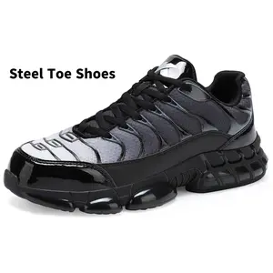 Steel Toe Safety Shoes – Easy Slip-On Design, Breathable, Cushioned & Protective for Industrial Jobs