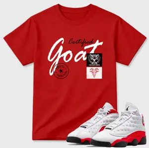 13 Red White Sneaker Outfit Shirt, University Red 13 Shirt, University Red Inspired Tee, Streetwear Graphic Shirt, Casual Unisex Cotton Tee