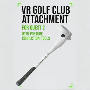Zybervr Quest 2 Golf Club Attachment, VR Accessories, VR Golf Handle Adapter with Posture Correction Tool, Realistic Swing Experience