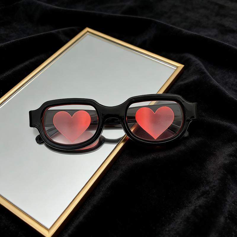Funny Led Glowing Glasses Special Effect Luminous Glasses Heart Effect Lenses Cool Anime Flash Eye Glasses Sense Of Technology Eyewear For Party Fashion Accessories