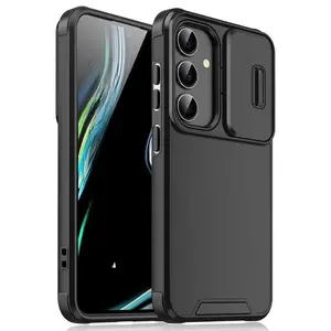 Slide Camera Protection Armor Magnetic Phone Case for Samsung S25 S24 S23 FE S22 S26 Ultra A56 A36 A16 A06 A55 A35 A25 A15 Cover