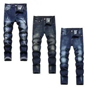 JUNBAOSS Men's Multi Pack Slim Fit Stretch Jeans Colored Skinny Jeans for Men, Distressed Straight Leg Casual Fashion Comfort Flex Waist Denim Pants, Menswear Classic Street Style Cotton Fabric Jean Natural Hipster Personalized Stylish Streetwear Jeans