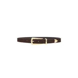 Favorite Daughter The Suede Statement Belt in Chocolate