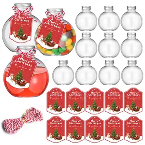 10 Sets, 16.91oz, Spherical Sand Painting Bottle, Transparent Beverage Bottle, Suitable for DIY, Christmas Cocktail Decoration, Perfect for Christmas, Wedding, Party Souvenirs and Creative Craftsmanship, Handmade Elements, An Excellent Choice