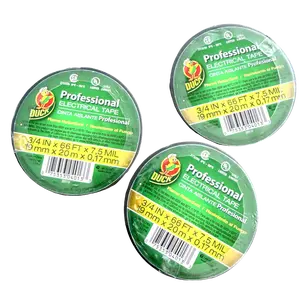DUCK Brand Professional Electrical Tape, 0.75-Inch by 66-Feet, Black. 3 for Pack
