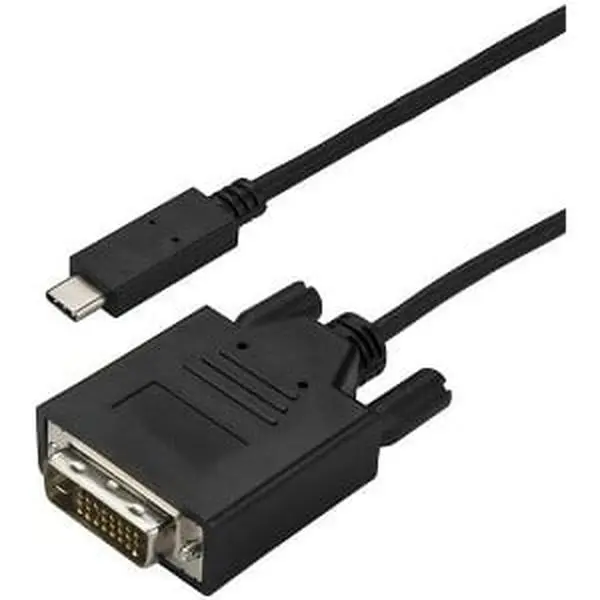 Startech High-Quality DVI/USB Cable - USB Type-C to DVI-D Male Digital Video Cable, 3m (9.84 ft), Black Computers & Networking Accessory