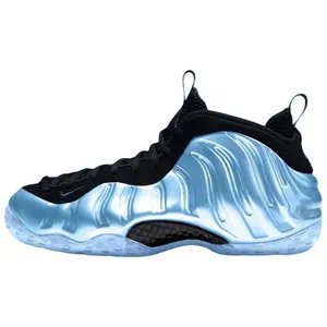 Nike Foamposite One Psychic Blue and Black Mid-Top Retro Basketball Shoes for Men and Women with Soft Comfort, Cushioning, Anti-Slip, and Durability Trending Shoes, House White Official Shoes to Get / Maison Mihara