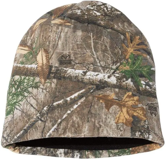Realtree Edge 8 Inch Knit Outdoor Camouflage Beanie Camo Cap