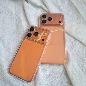 Luxury Shockproof Clear Case for iPhone 17 Pro Max Air Plus Anti-Drop Transparent Soft Cover with Glass Protection