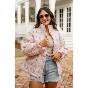 Sweet Soul Blush Floral Quilted Jacket