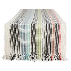 Design Imports 13x108 Mediterranean Fringe Table Runner