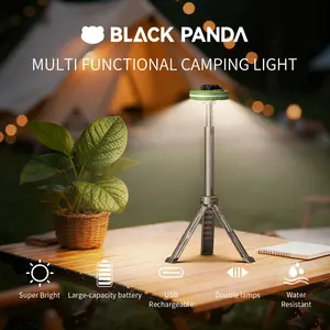 All in One Camping Lamp with Hook Clip Magnetic Adsorption Type-C Rechargeable Waterproof Colorful Ambient Light for Outdoor Adventures