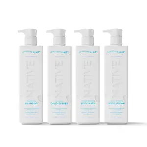 NATIVE Sensitive Series Personal Care Set – Body Wash, Lotion, Shampoo & Conditioner Soothing Coconut Cosmetic Gentle NATIVE Sensitive Series Personal Care Set – Body Wash, Lotion, Shampoo & Conditioner Soothing Coconut Cosmetic Gentle