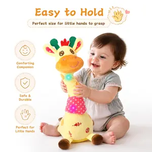 BETTY21 Dancing Talking Giraffe Toys - Electronic Musical Plush Rattle for Kids - Repeat What You say -  Parent Time-saving Toys -  Children's Day & Birthday  Gift With DealsForYouDays