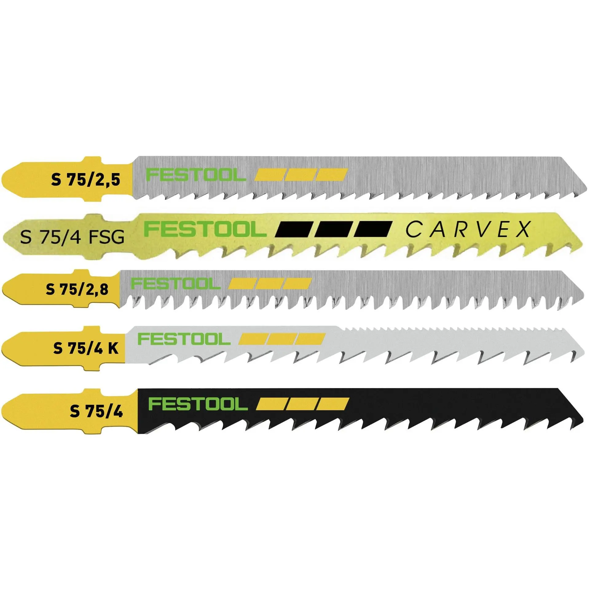 Festool Wood Cutting 3 in. Jigsaw Blade Assortment, 25-Pack 204275