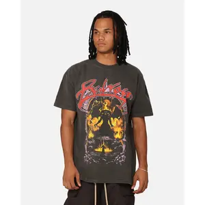 73Studio X Lord Of The Rings Balrog Heavyweight T-Shirt Black Wash