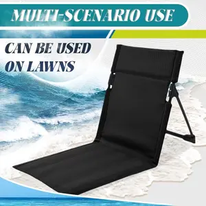 Compact Folding Recliner Chair, Lightweight Aluminum Alloy, Oxford Fabric, Space-Saving Design for Outdoor, Beach, Picnic & Camping